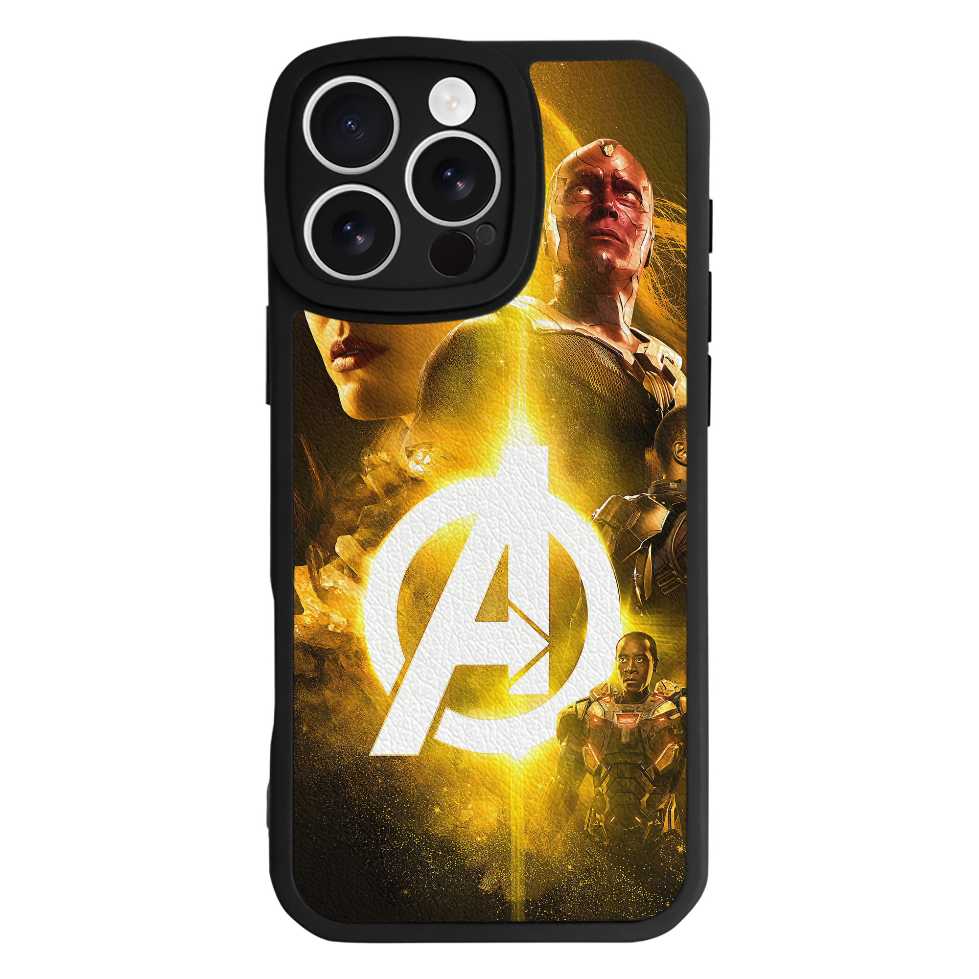 （画像用） アベンジャーズ The Avengers 【iPhone 16シリーズ対応】シリコンスマホケース（レザー調） 材質：シリコン